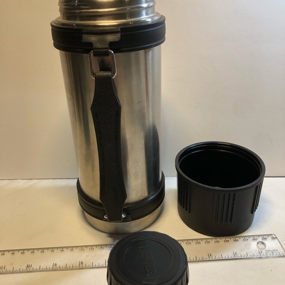 Vintage Stainless Steel Quart Size Thermos TherMax With Handle - Picture 10 of 15